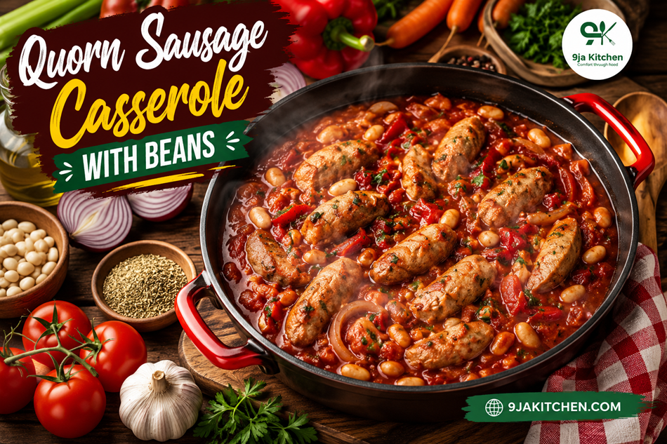 Quorn Sausage Casserole with Beans