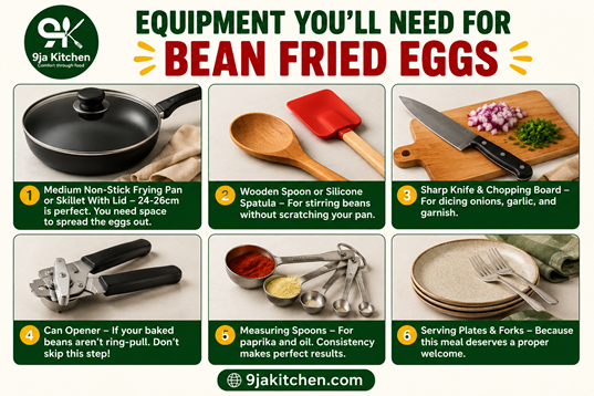 Bean Fried Eggs equipment