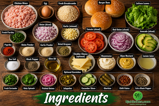 homemade chicken burgers