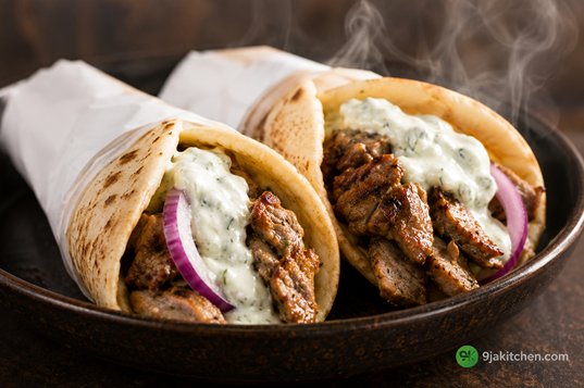 Mediterranean chicken wrap