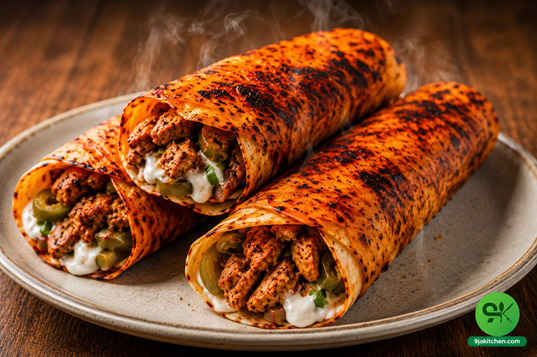 Middle Eastern chicken wrap