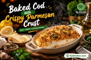 The Nigerian Rice Recipe Guide: 80+ Authentic And Delicious Varieties 🇳🇬✨🍚 49 How to Make Baked Cod with Crispy Parmesan Crust: An Irresistible Golden Delight✨🐟💛