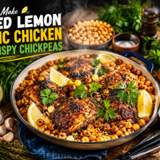 Baked Lemon Garlic Chicken and Chickpeas