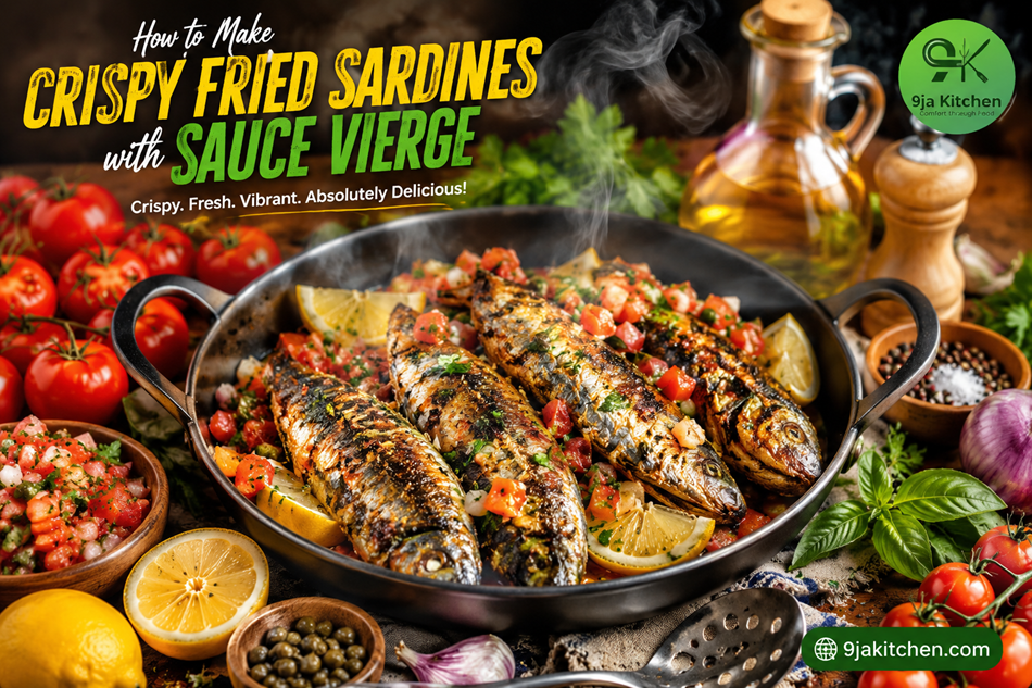Crispy Fried Sardines with Sauce Vierge