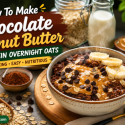 Chocolate Peanut Butter Protein Overnight Oats