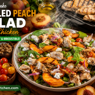 Grilled Peach Salad with Chicken