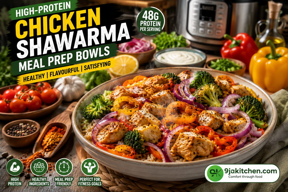 High-Protein Chicken Shawarma Meal Prep Bowls