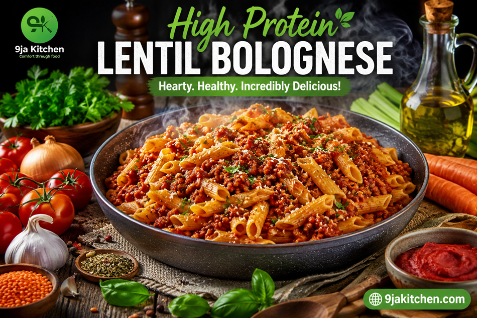 High-Protein Lentil Bolognese