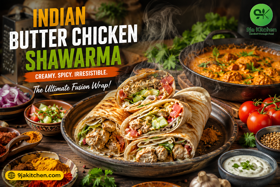 Indian Butter Chicken Shawarma