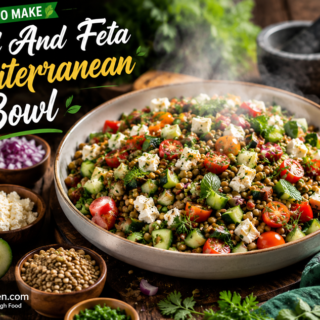 Lentil and Feta Mediterranean Bowl