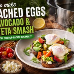 Poached Eggs with Avocado And Feta Smash