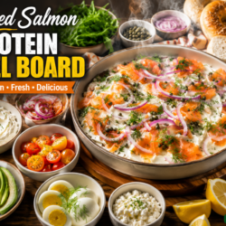 Smoked Salmon Protein Bagel Board