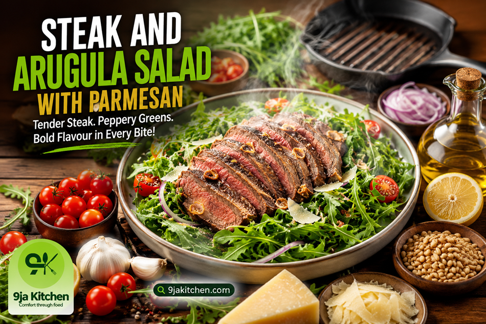 Steak and Arugula Salad with Parmesan