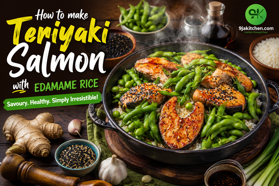 Teriyaki Salmon with Edamame Rice