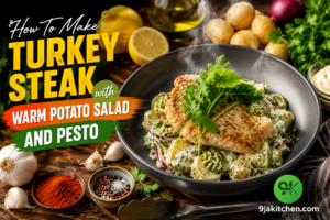 How to Make Roasted Sweet Potato Salad: A Delicious Vibrant Delight🍠🥗✨ 5 How to Make Turkey Steak with Warm Potato Salad and Pesto: A Sensational Flavour-Packed Delight 🍋🥔✨