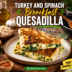Turkey and Spinach Breakfast Quesadilla