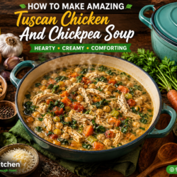 Tuscan Chicken and Chickpea Soup