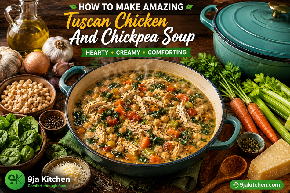 Tuscan Chicken and Chickpea Soup