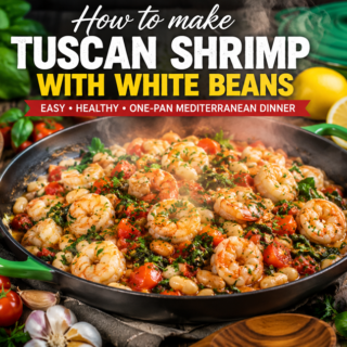 Tuscan Shrimp with White Beans