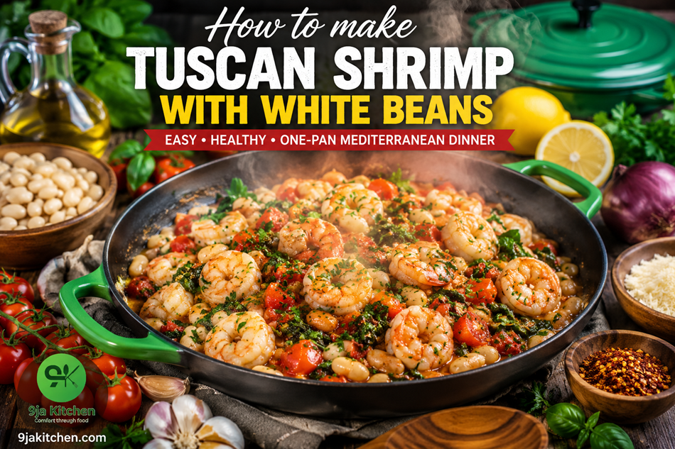 Tuscan Shrimp with White Beans