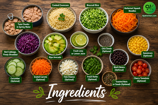 healthy tuna bowl recipe