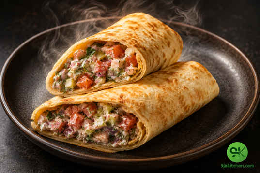 Omelette Shawarma wrap