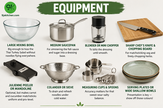 Thai Turkey Salad equipment