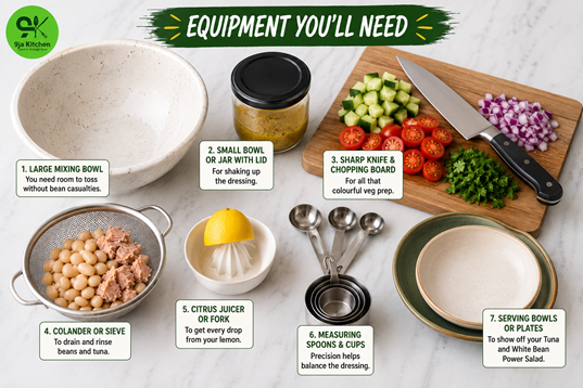 Tuna and White Bean Power Salad Equipment