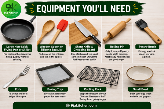 How to Make Chicken Shawarma Puff Pastry: An Amazing Flaky Delight🥟✨🌯 3 shawarma equipment with Cooling Rack
