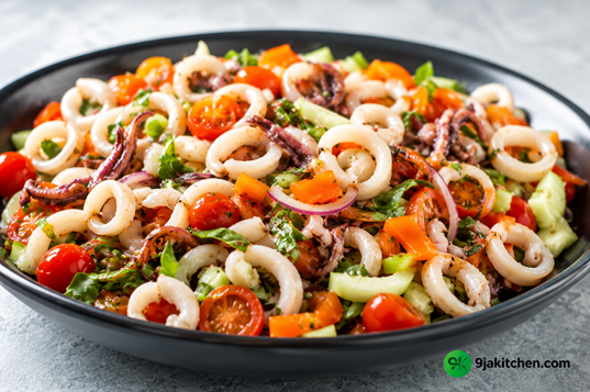 Mediterranean calamari salad