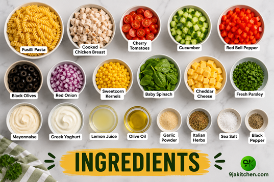 How To Make An Amazing Chicken Pasta Salad Recipe 🥗 2 creamy chicken pasta salad