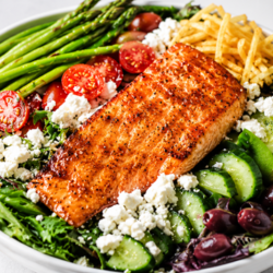 Mediterranean salmon salad