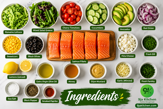 healthy salmon salad