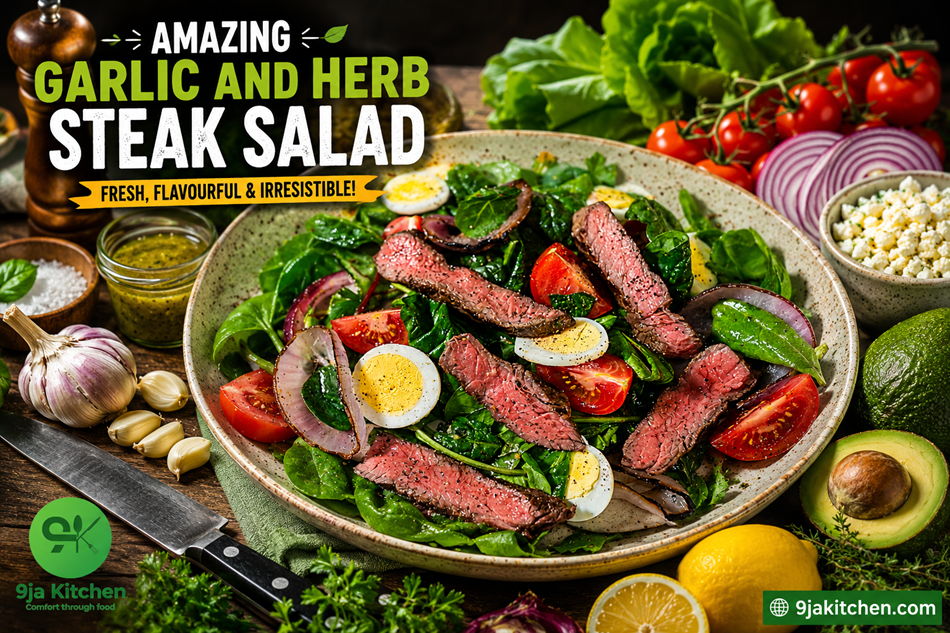 Garlic and Herb Steak Salad