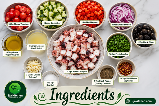 How to Make Octopus Salad: A Delicious Flavour-Packed Delight🐙🥗✨ 2 Mediterranean octopus salad