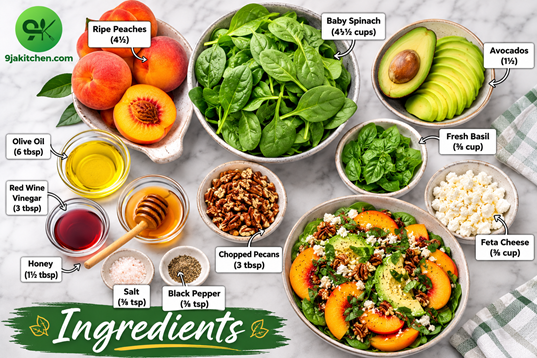 easy peach salad