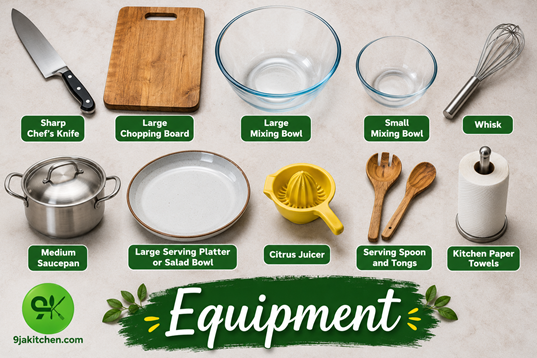 Smoked Mackerel Salad equipment