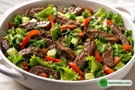 low carb beef salad