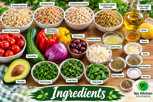 healthy grain salad