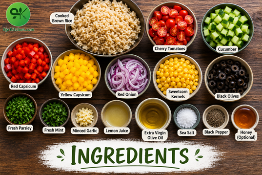 easy brown rice salad recipe
