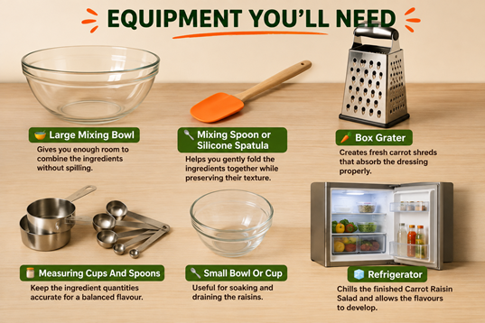 Carrot Raisin Salad Equipment