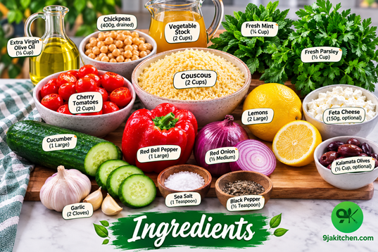 Mediterranean couscous salad