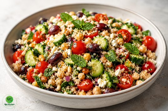 Mediterranean quinoa salad