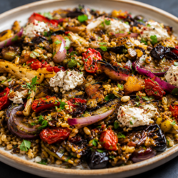 healthy aubergine salad