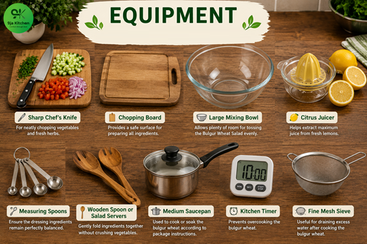 How to Make Bulgur Wheat Salad: A Delicious Flavour-Packed Delight🥗🌾 3 Salad Equipment with sieve