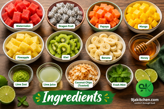 tropical fruit salad recipe