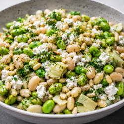 Mediterranean white bean salad