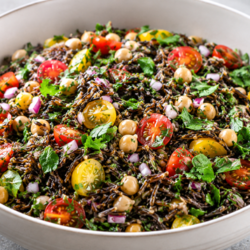 homemade wild rice salad