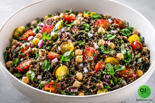 homemade wild rice salad