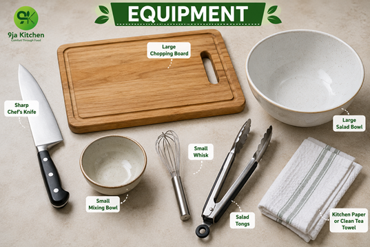 salad equipment with salad tongs
